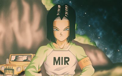 Android 17, 4k, k&#246;t&#252;ler, Lapis, Dragon Ball FighterZ, DBZF, Dragon Ball