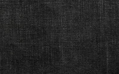 negro del dril de algod&#243;n textura, macro, negro de mezclilla de fondo, los pantalones vaqueros de fondo, jeans, texturas, telas antecedentes, negro textura de jeans, pantalones de mezclilla, tela negro