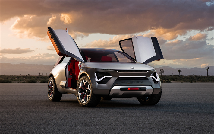 Kia HabaNiro Concept, 2019, le nouveau crossover, vue de face, au design futuriste, les voitures cor&#233;ennes, Kia