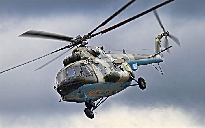 El Mi-8, la Cadera, el ucraniano militar del helic&#243;ptero Mil Mi-8, de la Fuerza A&#233;rea ucraniana, Mil Helic&#243;pteros, el Ej&#233;rcito ucraniano