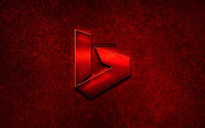 ビングロゴ, 赤石の背景, 創造, リビング, ブランド, リビング3Dロゴ, 作品, リビング赤い金属のロゴ