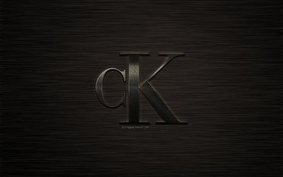 Calvin Klein, elegante logotipo, arte criativa, fundo preto, emblema