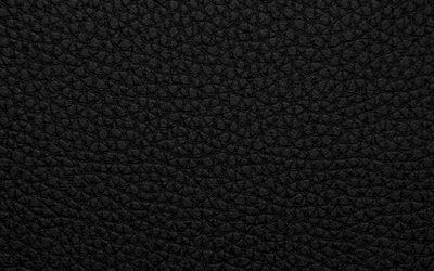 negro de cuero de textura, macro, cuero texturas, fondos negros, de cuero de fondos, el cuero de los patrones, de cuero