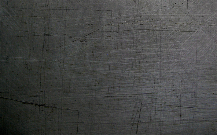 metall med repor, gr&#229; metall textur, gammal metall, repor, metall bakgrund