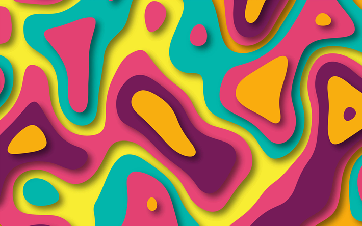 colorful papercut background, 4k, geometric art, creative, papercut textures, 3d textures, colorful backgrounds, papercut backgrounds
