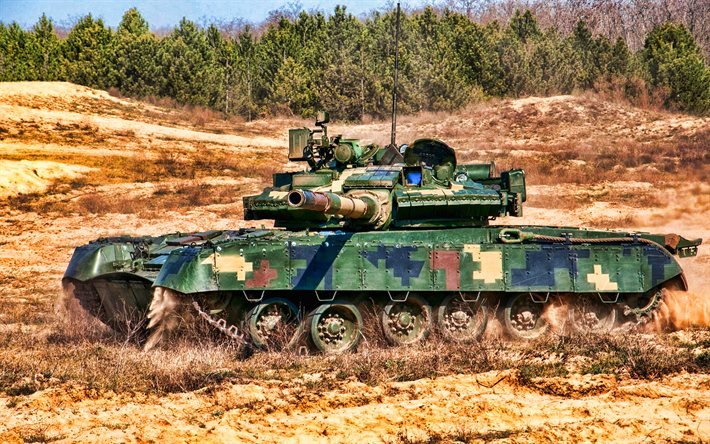 T-80BV, de chars, de v&#233;hicules blind&#233;s de l&#39;Arm&#233;e ukrainienne, HDR, machine de combat