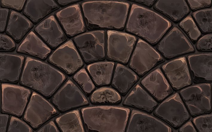 ruskea p&#228;&#228;llystys stones, ruskea k&#228;velytie, kivi tekstuurit, ruskea kivi&#228;, k&#228;velytie, pihakivien kuvioita, vektori tekstuuri kivi&#228;