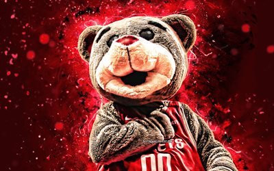 Clutch, 4k, mascot, Houston Rockets, abstract art, NBA, creative, USA, Houston Rockets mascot, NBA mascots, official mascot, Clutch mascot