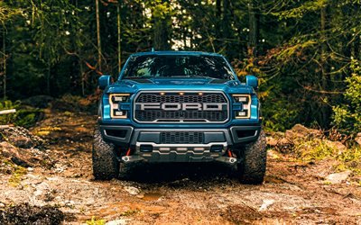 4k, Ford F-150 Raptor, front view, 2020 cars, offroad, SUVs, american cars, 2020 Ford F-150 Raptor, Ford, HDR