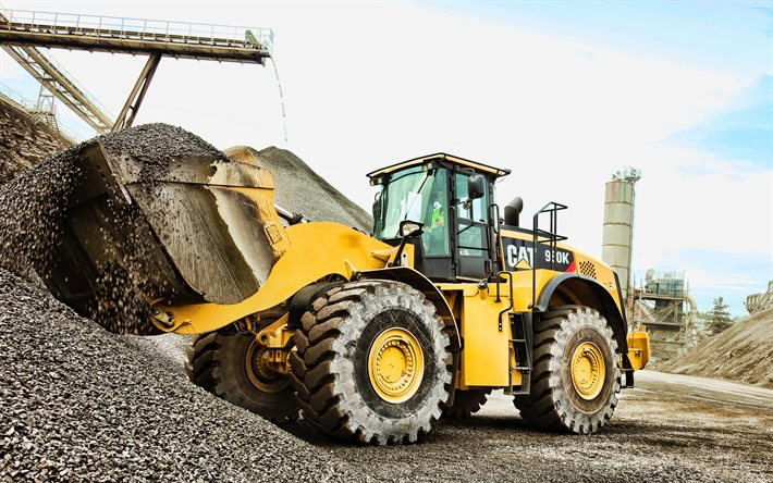 Caterpillar 980K, 4k, wheel loaders, construction vehicles, 2021 excavators, HDR, CaT, special equipment, CaT 980K, excavators, Caterpillar