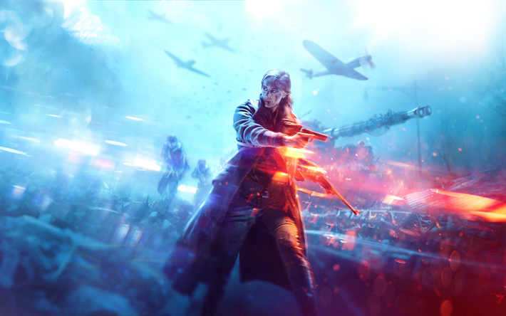 Champ de bataille en V, Electronic Arts, Battlefield 5, d&#39;affiches, de nouveaux jeux, de la promo