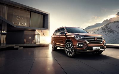 Roewe RX8, 2018, Chinese SUV, exterior, front view, new brown RX8, Chinese cars, Roewe