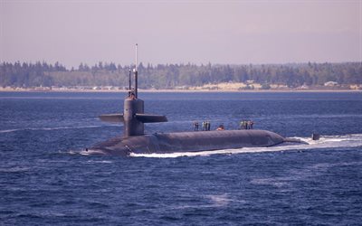 USS Louisiana, SSBN-743, atomic submarine, nuclear-powered fleet ballistic missile submarines, Ohio class, US Navy, USA
