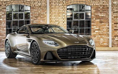 Aston Martin DBS Superleggera, OHMSS Edici&#243;n, 2019, vista de frente, de lujo supercar, versiones especiales, coches deportivos Brit&#225;nicos, Aston Martin