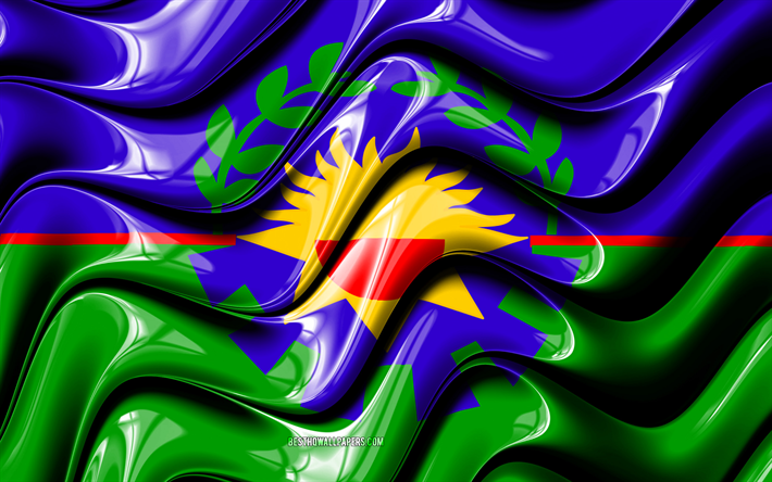 Buenos Aires flag, 4k, Provinces of Argentina, administrative districts, Flag of Buenos Aires, 3D art, Buenos Aires, argentinian provinces, Buenos Aires 3D flag, Argentina, South America