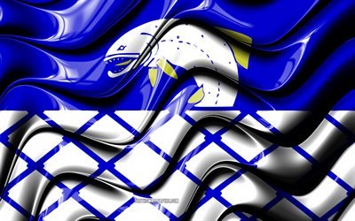 Kymenlaakso bayrağı, 4k, Finlandiya B&#246;lgelere, il&#231;elere, Kymenlaakso Bayrak, 3D sanat, Kymenlaakso, Finlandiya b&#246;lgeler, Kymenlaakso 3D bayrak, Finlandiya, Avrupa