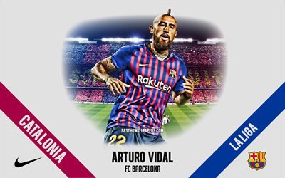 Arturo Vidal, FC Barcelona, Chilean football player, midfielder, Camp Nou, La Liga, Spain, football, Barcelona, Vidal