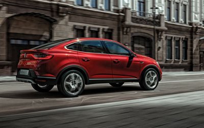2020, Renault Arkana, rear view, exterior, new red Arkana, french crossovers, Renault