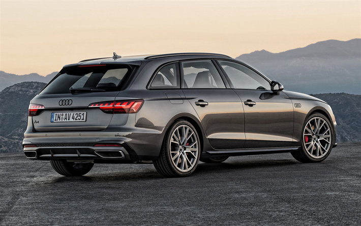 Audi A4 Avant, 2020, dikiz, dış, yeni gri A4 Avant, Alman otomobil, Audi