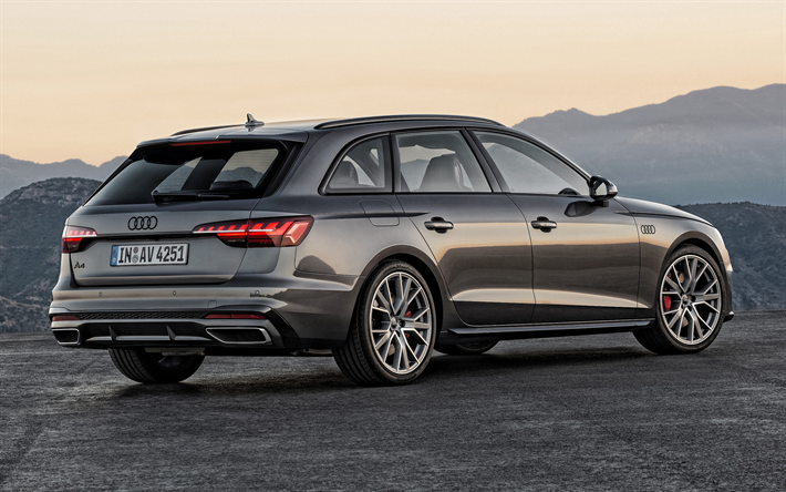 Audi A4Avant, 2020, リヤビュー, 外観, 新しいグレーのA4Avant, ドイツ車, Audi