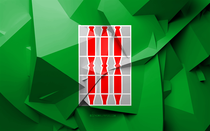 4k, le Drapeau de l&#39;Ombrie, geometric art, les R&#233;gions de l&#39;Italie, l&#39;Ombrie, le drapeau, la cr&#233;ativit&#233;, les r&#233;gions d&#39;italie, Ombrie, dans les circonscriptions administratives de l&#39;Ombrie 3D drapeau de l&#39;Italie