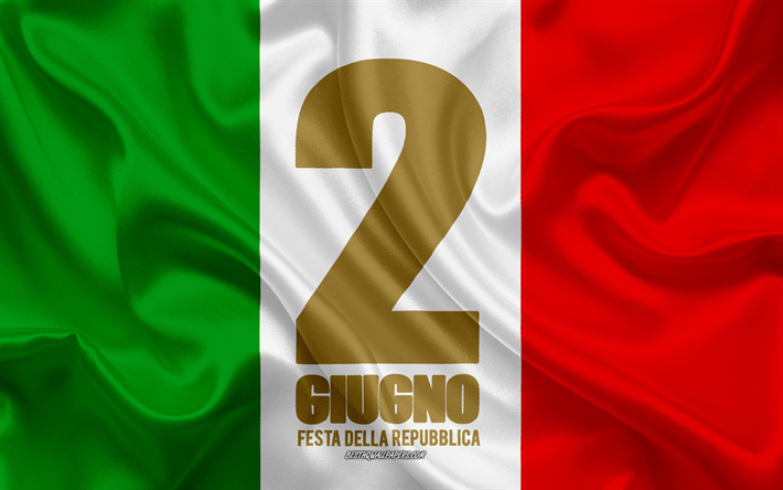 Festa della Repubblica Italiana, Republic Day, Italian National Day, silk flag, flag of Italy, June 2, national holidays of Italy