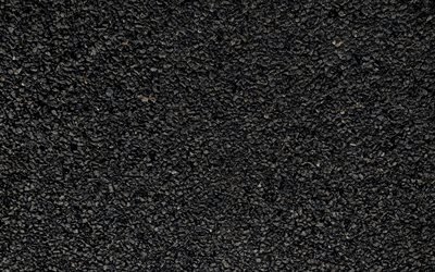 4k, texture dell&#39;asfalto, strada, pietra nera, sfondo, macro, nero, pietre, strada texture, asfalto, sfondo nero