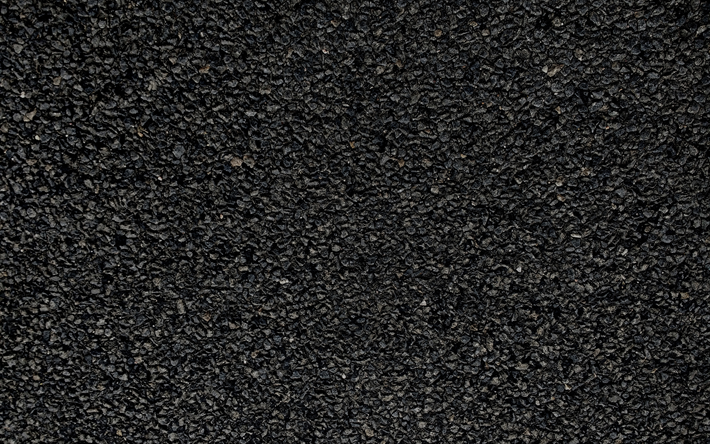 4k, asphalt texture, road, black stone background, macro, black stones, road texture, asphalt, black backgrounds