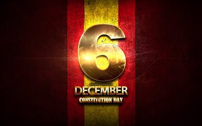 Constitution Day, December 6, golden signs, spanish national holidays, Spain Public Holidays, Spain, Europe