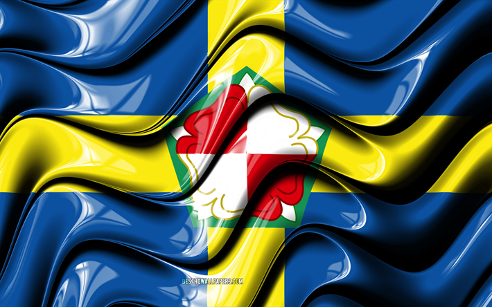 Pembrokeshire flagga, 4k, L&#228;nen i Wales, administrativa distrikt, Flagga Pembrokeshire, 3D-konst, Pembrokeshire, walesiska l&#228;n, Pembrokeshire 3D-flagga, Wales, F&#246;renade Kungariket, Europa