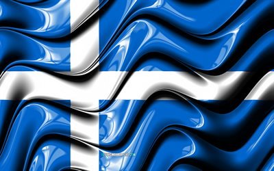 Shetland bandeira, 4k, Condados da Esc&#243;cia, distritos administrativos, Bandeira de Shetland, Arte 3D, Shetland, escoc&#234;s munic&#237;pios, Shetland 3D bandeira, A esc&#243;cia, Reino Unido, Europa