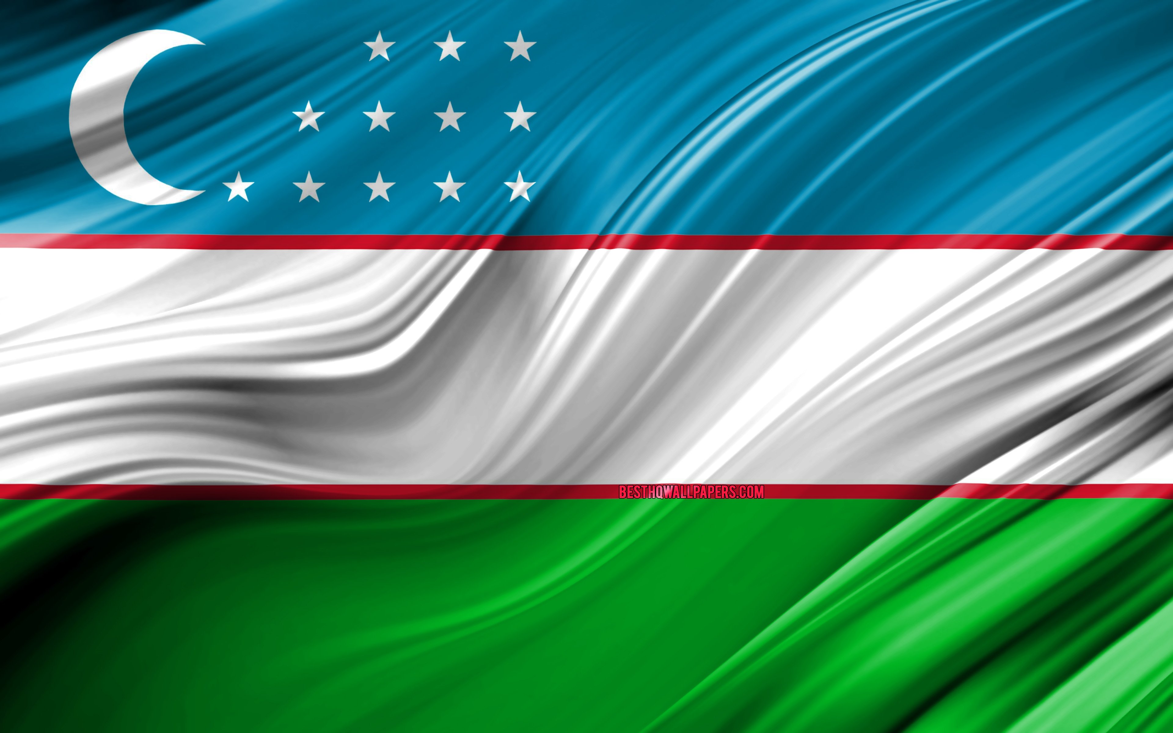 Флаг Узбекистана HD