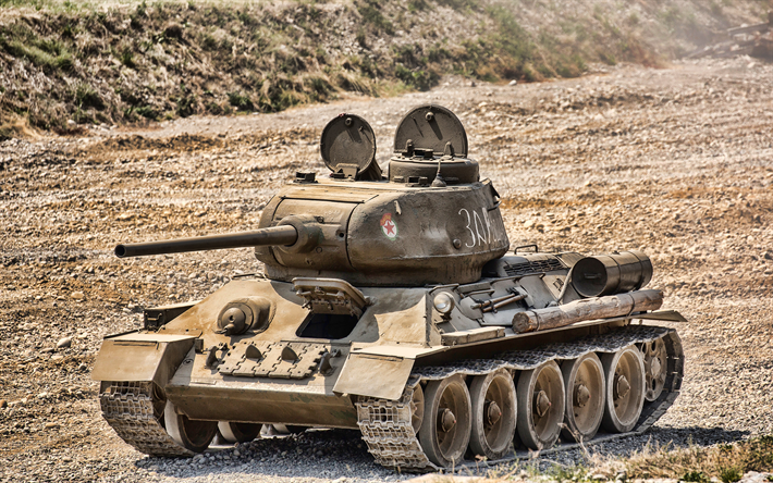 T-34, char lourd sovi&#233;tique de la seconde Guerre Mondiale, l&#39;Arm&#233;e Sovi&#233;tique, HDR, des illustrations, des r&#233;servoirs