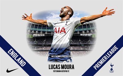 Lucas Moura, le Tottenham Hotspur FC, le footballeur Br&#233;silien, l&#39;attaquant milieu de terrain de Tottenham Hotspur Stade de Premier League, Angleterre, le football, Tottenham, Lucas Rodrigues Moura da Silva