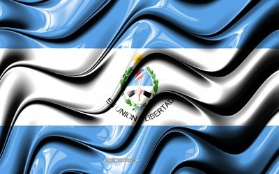 San Juan bandiera, 4k, Province dell&#39;Argentina, i distretti amministrativi, Bandiera di San Juan, 3D arte, San Juan, argentina province, San Juan 3D bandiera, Argentina, Sud America