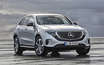 Mercedes-Benz EQC, 2020, electric crossover, front view, exterior, luxury electric cars, Mercedes