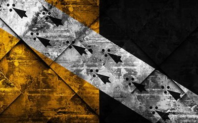 Bandeira de Norfolk, 4k, grunge arte, rombo textura grunge, Condados da Inglaterra, Norfolk bandeira, Inglaterra, s&#237;mbolos nacionais, Norfolk, Reino Unido, arte criativa