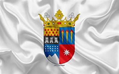 flagge von nuble region, 4k, seide flagge, chilenische administrative region, seide textur, nuble region, chile, s&#252;damerika, nuble flagge