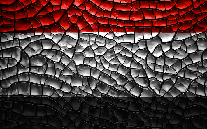 Flag of Kujawy-Pomerania, 4k, polish voivodeships, cracked soil, Poland, Kujawy-Pomerania flag, 3D art, Kujawy-Pomerania, Voivodeships of Poland, administrative districts, Kujawy-Pomerania 3D flag, Europe
