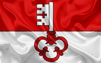Flag of Obwald, 4k, swiss canton, de la soie indicateur de la soie texture, Canton of Obwald, Switzerland, d&#39;un symbole, d&#39;Obwald, drapeau, Europe