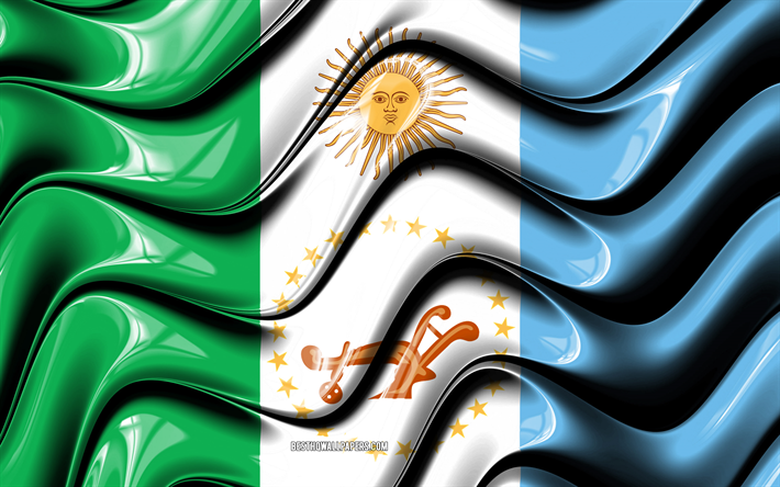 Chaco lippu, 4k, Maakunnissa Argentiina, hallintoalueet, Lipun Chaco, 3D art, Chaco, argentiinan maakunnat, Chaco 3D flag, Argentiina, Etel&#228;-Amerikassa
