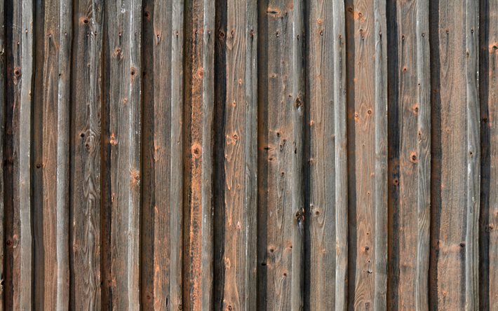 茶褐色の木製板, 4k, 垂直板, 茶褐色の木製の質感, 木材, 木製の質感, 木の背景, 茶色の背景, 茶褐色の木製ボード, 木板