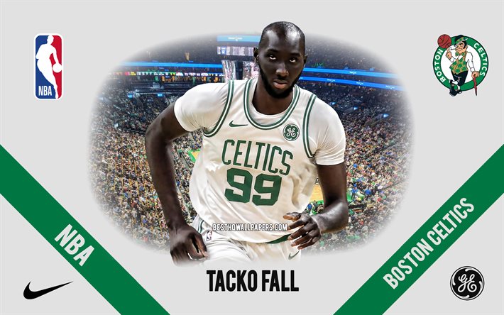 Tacko Fall, Boston Celtics, Senegalin Koripalloilija, NBA, muotokuva, USA, koripallo, TD Garden, Boston Celtics-logo, Elhadji Tacko Sereigne Diopin Syksyll&#228;