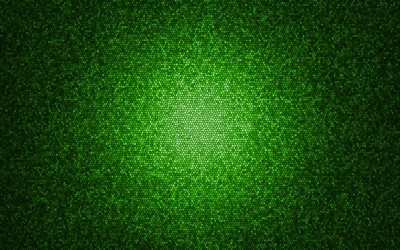 mosaico verde de fundo, a arte abstrata, padr&#245;es de mosaico, fundos verdes, mosaico de texturas, fundo com mosaico
