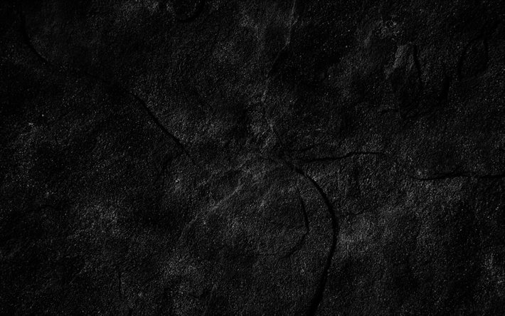 4k, black stone background, cracked stone texture, stone textures, grunge backgrounds, black stone, black backgrounds