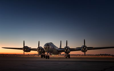 Boeing B-29 Superfortress, 4k, combat aircraft, US Air Force, bomber, B-29 Superfortress, US Army, Boeing