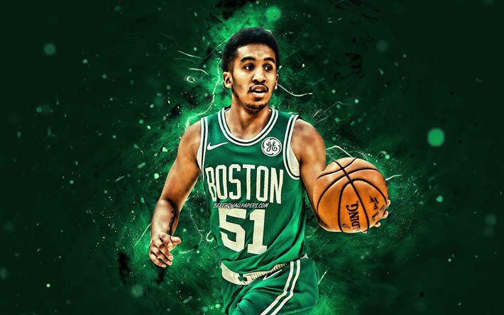 Tremont Acque, 2020, 4k, Boston Celtics, NBA, basket, verde neon, USA, Tremont Acque Boston Celtics, creativo, Tremont Acque 4K
