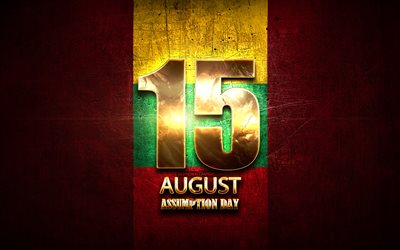 Assumption Day, August 15, golden signs, Lithuanian national holidays, Lithuania Public Holidays, Lithuania, Europe