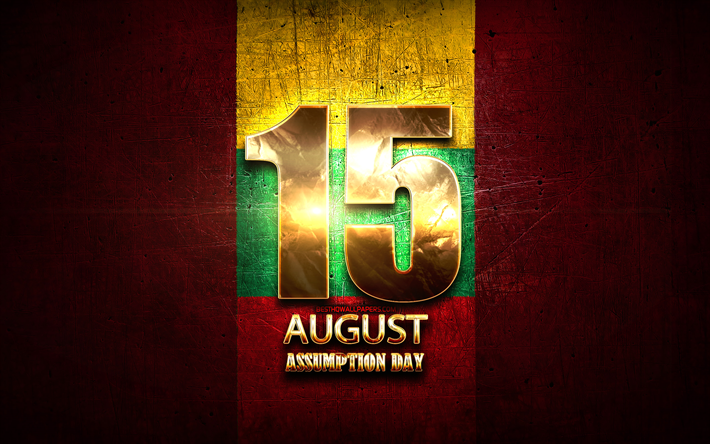 Antagandet Dag, 15 augusti, gyllene tecken, Litauiska nationella helgdagar, Litauen Helgdagar, Litauen, Europa