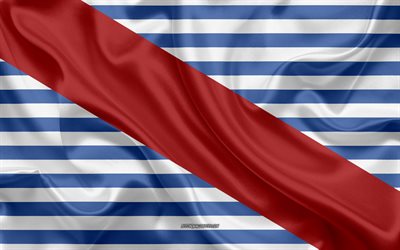 Bandeira do Departamento de Canelones, 4k, seda bandeira, departamento do Uruguai, textura de seda, Canelones bandeira, Uruguai, Departamento De Canelones